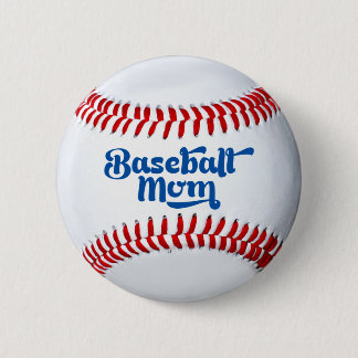 Botón de regalo de mamá de béisbol