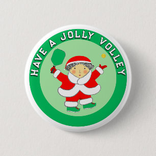 Botón de regalo de Navidad de pickleball