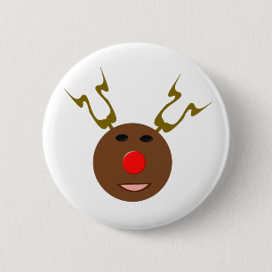 Botón de Reno de Navidad Cibernético