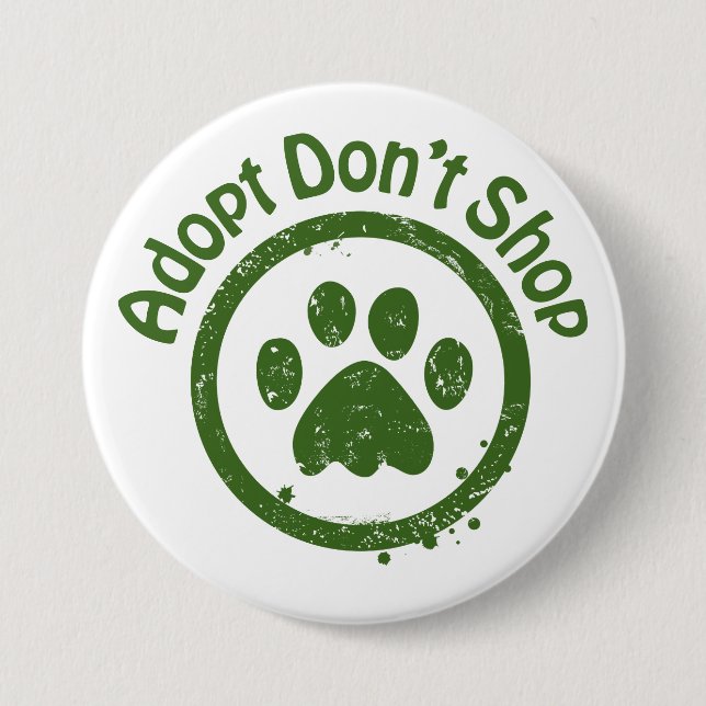 Botón de rescate de perros - Adoptar no comprar (Anverso)