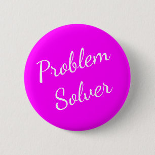 Botón de resolución de problemas Magenta blanco