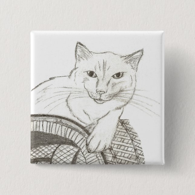 botón de retrato de Cat Ragdoll (Anverso)