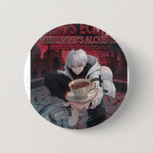 Botón de retrato de té de niño anime alquimista gó