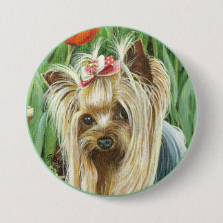 Botón de retrato de Yorkie