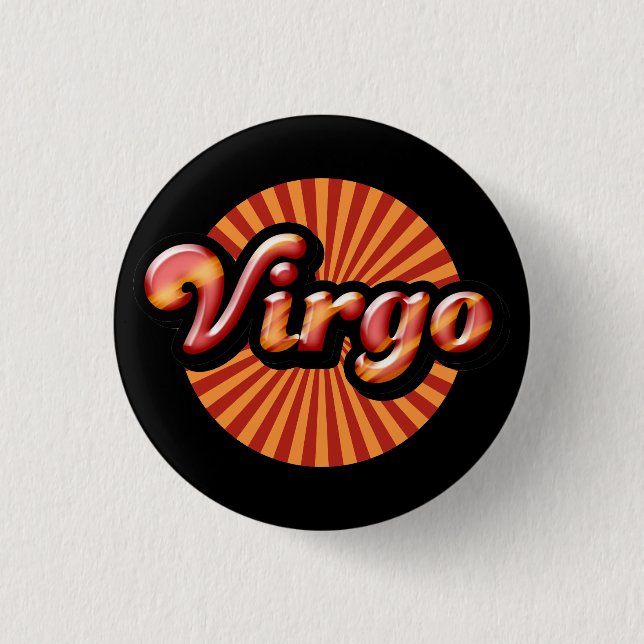botón de retroceso de Virgo Retro Zodiac (Anverso)