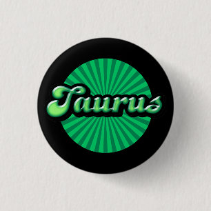 Botón de Retroceso de Zodiaco Tauro Retro