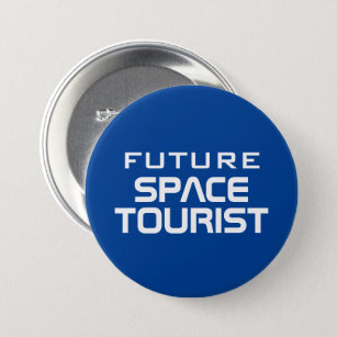 botón de retroceso divertido del turista del espac