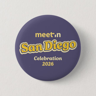 Botón de reunión en San Diego - fondo oscuro
