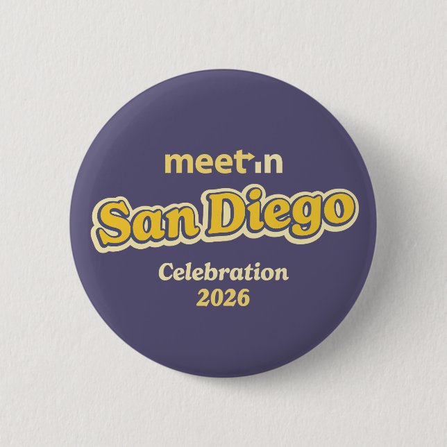 Botón de reunión en San Diego - fondo oscuro (Anverso)