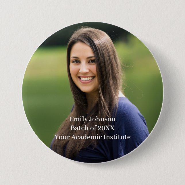 Botón de Reunión Personalizado de Escuela Secundar (Anverso)