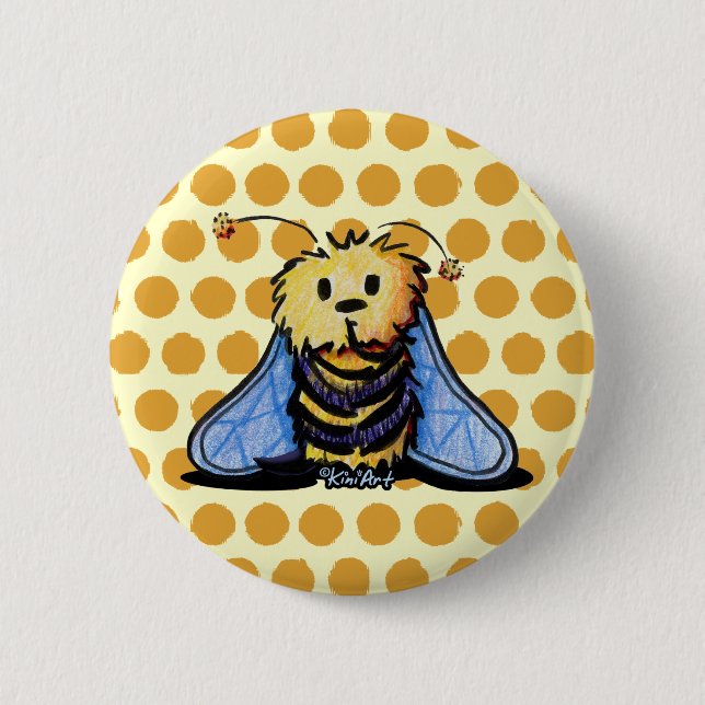 Botón de reverso de abeja KiniArt (Anverso)
