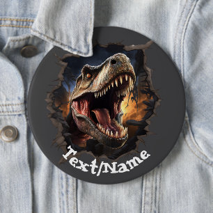 Botón de reverso de dinosaurio T Rex