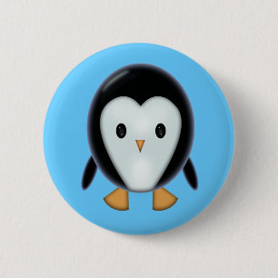 Botón de reverso de pingüino lindo