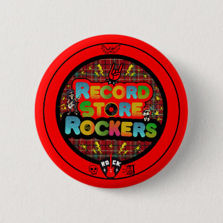 Botón de Rockeros de Tienda de Discos