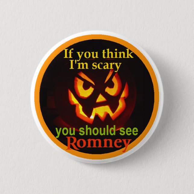 Botón de Romney Halloween (Anverso)