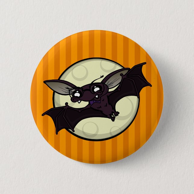 BOTÓN DE RONDA DE MADERA DE FUNNY HALLOWEEN (Anverso)