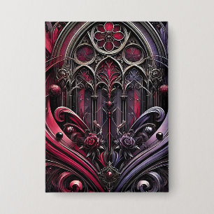 Botón de Rosa gótico - Accesorio negrita