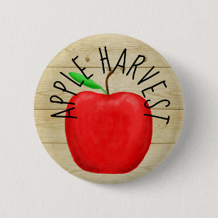 Botón de Rótulo de madera de la cosecha de Apple r