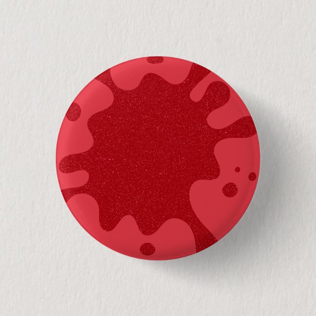 Botón de Salpicadura Roja de Tomate Personalizado (Anverso)