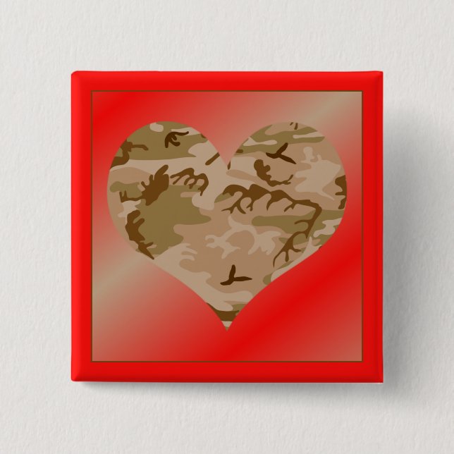botón de San Valentín del corazón de la arena del  (Anverso)