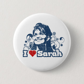 Botón de Sarah Palin del corazón I