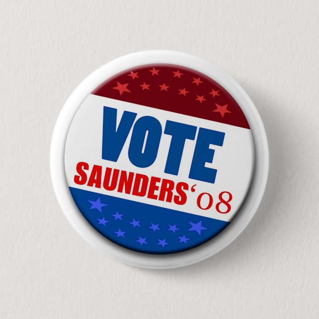 Botón de Saunders 08 del voto (Anverso)
