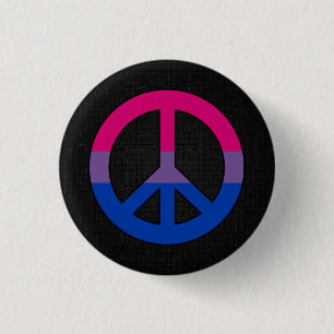 botón de señal de paz de marca de bisexuales