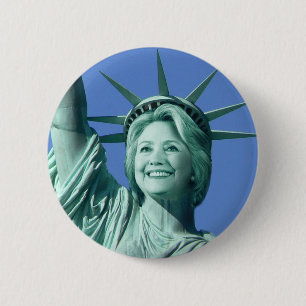 Botón de señora Liberty Hillary Clinton