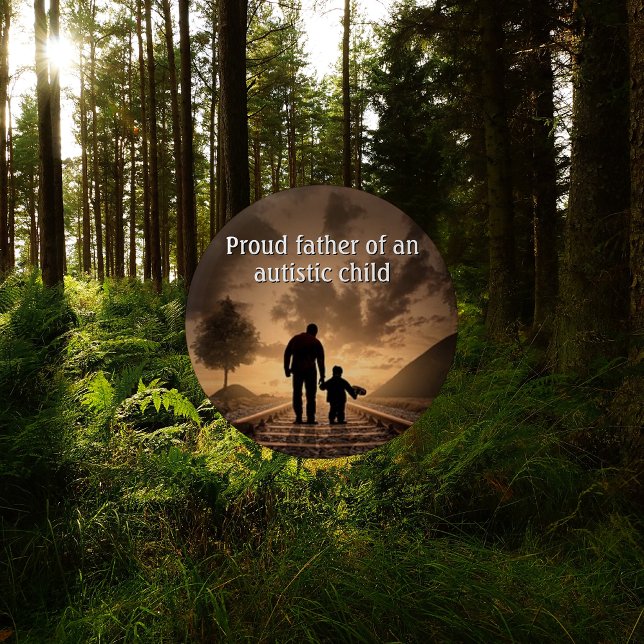 Botón de sensibilización sobre el autismo padre e  (Subido por el creador)