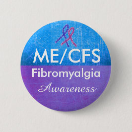 botón de sensibilización sobre ME/CFS y Fibromialg
