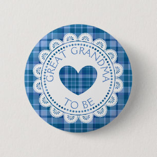 Botón de ser la gran abuela con una placa azul