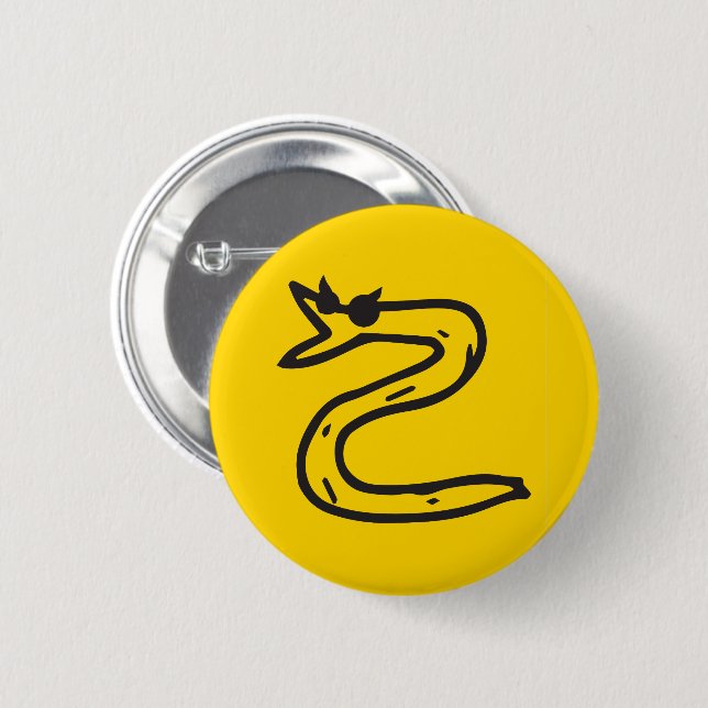 Botón de serpiente a la derecha No pisotees mi bot (Anverso y reverso)
