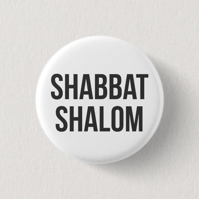 Botón de Shabbat Shalom (Anverso)