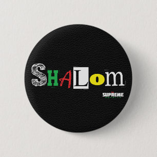 Botón de Shalom (negro/tri)