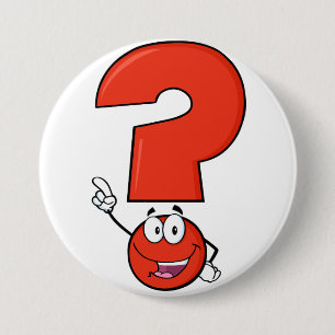 Botón de signo de interrogación rojo