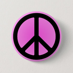 Botón de símbolo de paz rosa