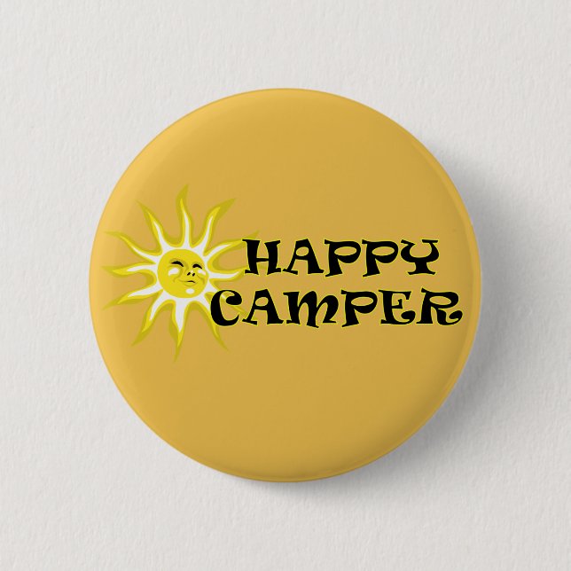 botón de sol de feliz camping (Anverso)