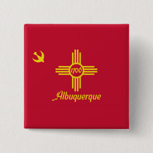 Botón de solapa de la bandera de Albuquerque, Nuev