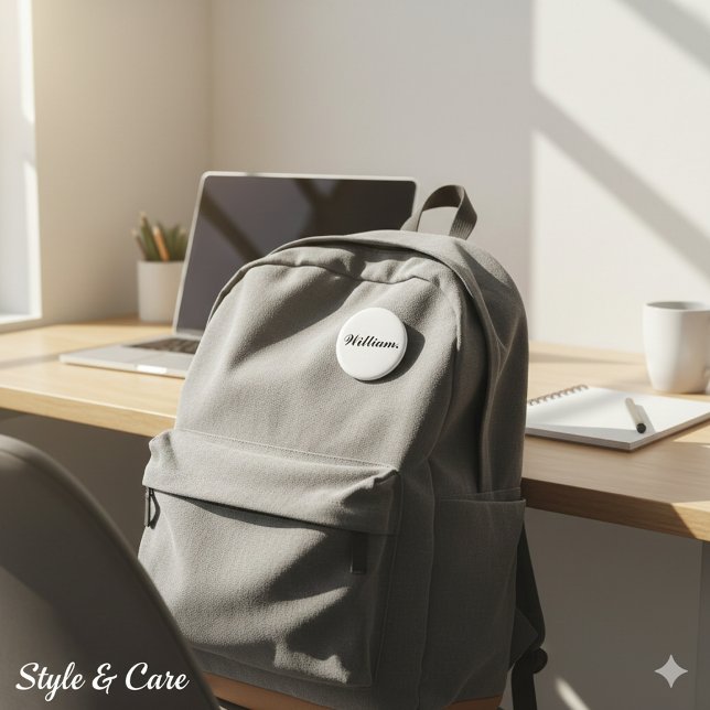 Botón de solapa estilo placa de identificación per (Personalized Name Badge Style Pinback Button)