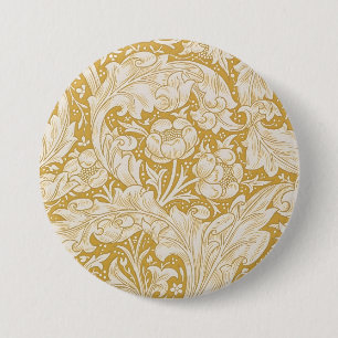 Botón de soltero floral de oro de William Morris