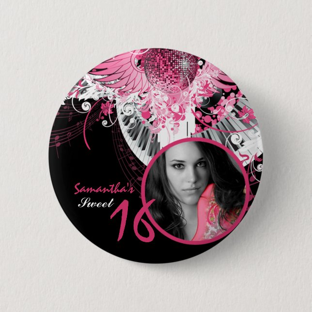 botón de soporte de música dance Music Disco Ball  (Anverso)