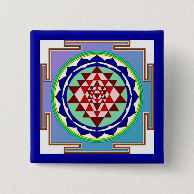 Botón de Sri Yantra (Anverso)