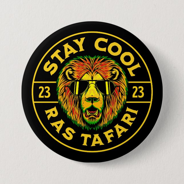 Botón de Stay Cool Ras Tafari (Anverso)