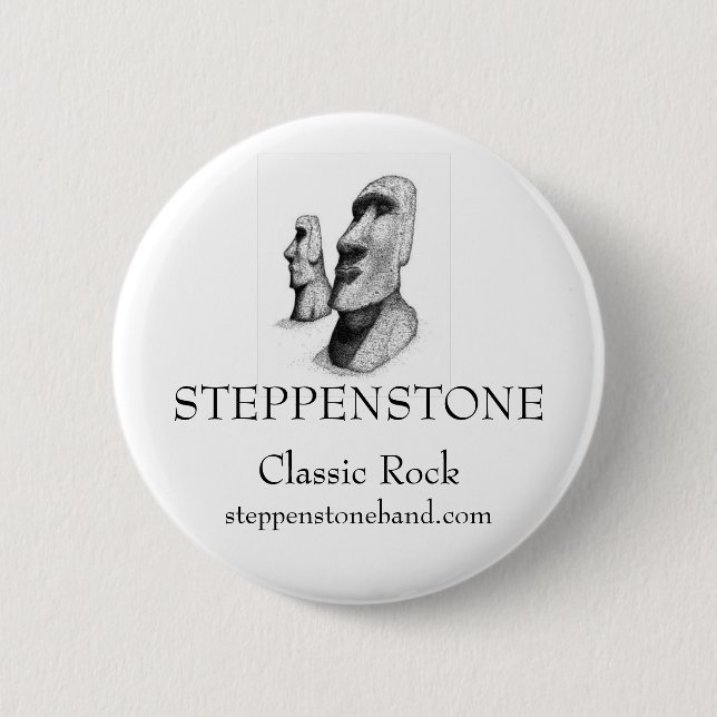 Botón de Steppenstone Moai (Anverso)
