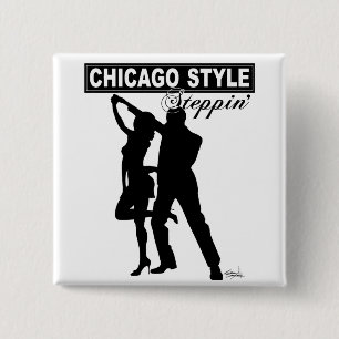 Botón de Steppin del estilo de Chicago