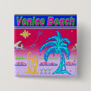 Botón de surfista "Venice Beach"