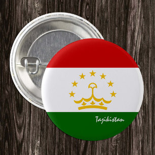 Botón de Tayikistán, bandera patriótica de Tayikis