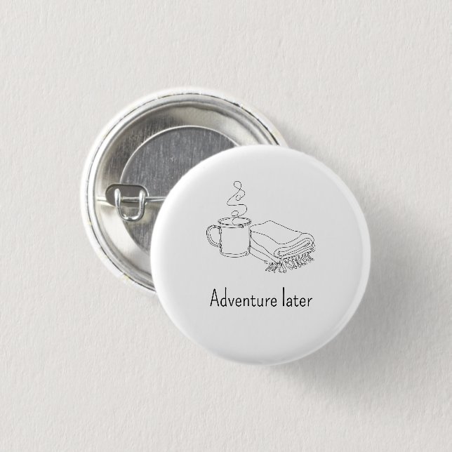 Botón de taza de campamento de arte de línea perso (Anverso y reverso)