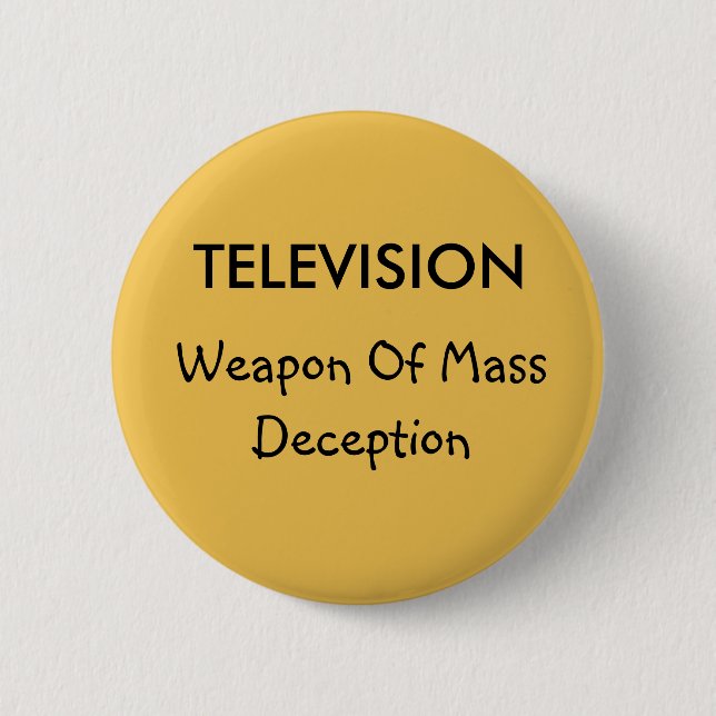 Botón de Televisión y Engaño (Anverso)