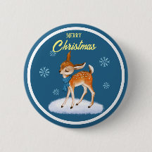 Botón de tema de Navidad personalizado lindo